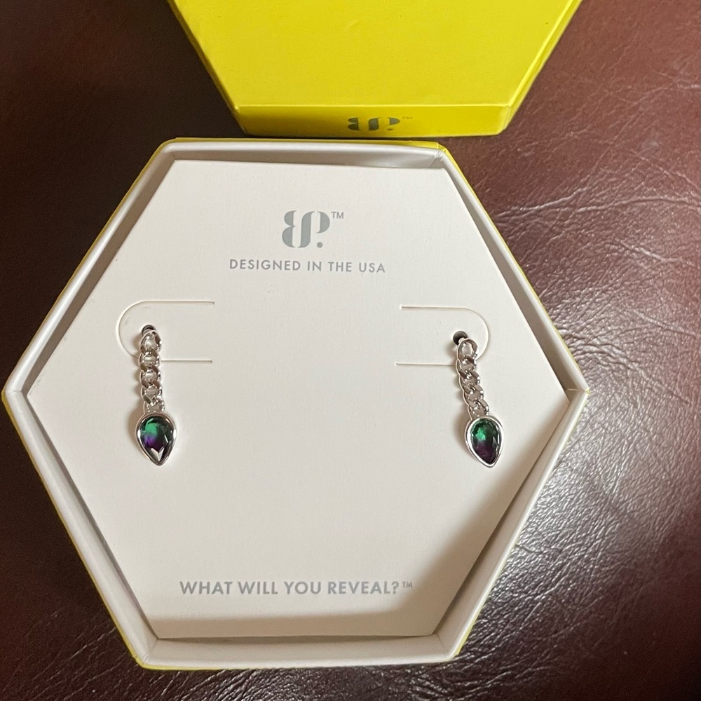 NIB: Lab Created Alexandrite Earrings